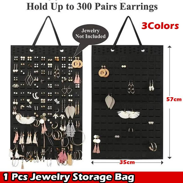 1 Pcs Hanging Earrings Organizer Felt Earring Holder Holds Up To 300 Pairs  Compact Design Earring Hanger Earring Display Hanging Organizer